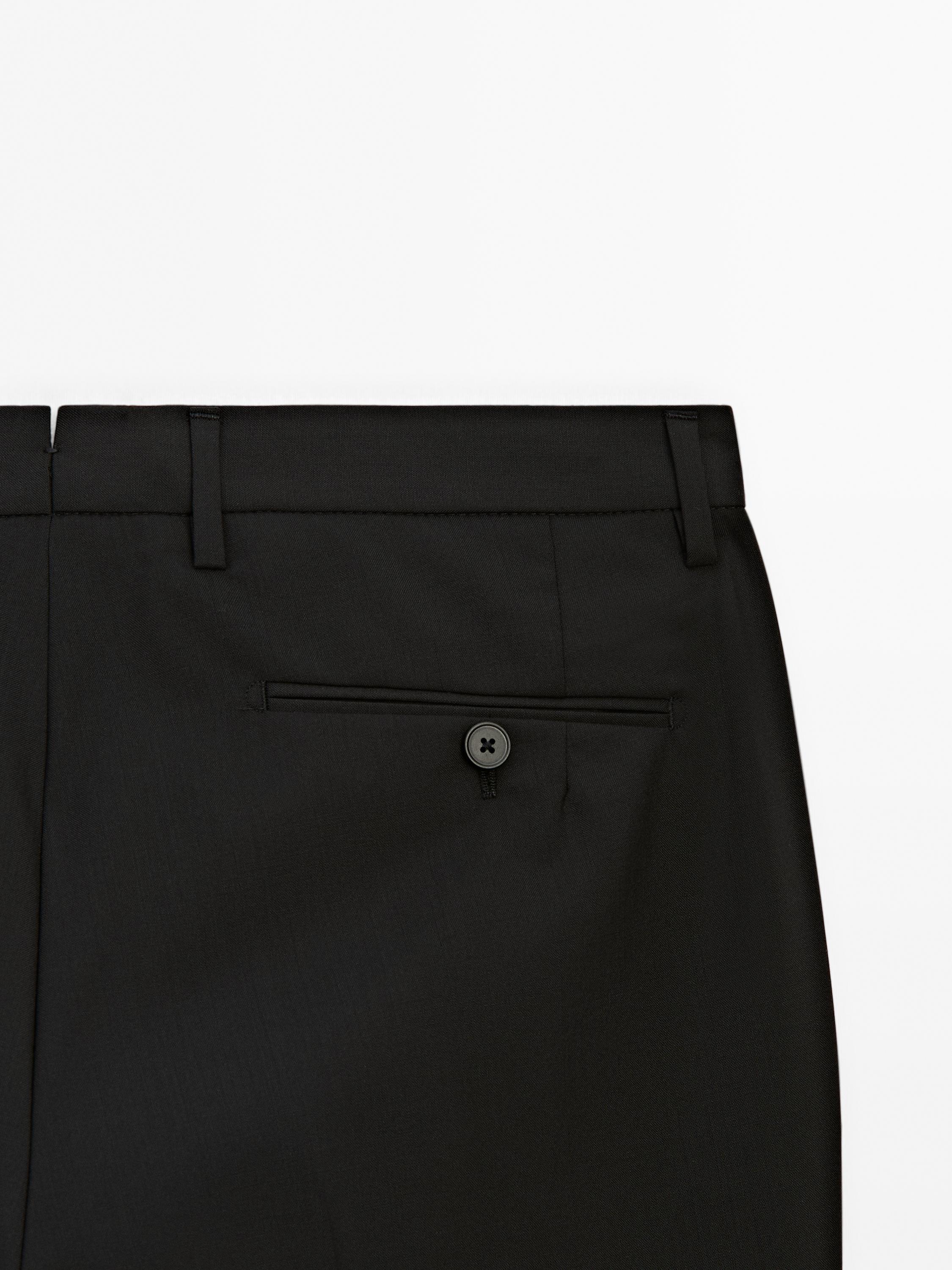 100% wool suit pants